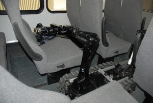 CALIBER® T5 swat EOD robot inspecting aisle