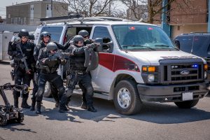CALIBER® T5 swat EOD robot with swat team