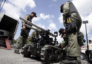 MK3 CALIBER® EOD robot in action