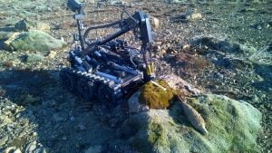 MK3 CALIBER® EOD robot inspect old bomb