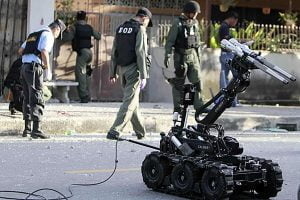 MK3 CALIBER® EOD robot on thether