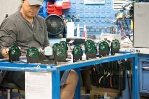 robot parts in warehouse