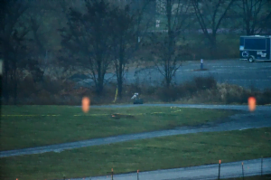 CALIBER® bomb robot investigating Suspicious Package Near Medlar Field