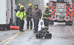 RCMP deploying a robot at a property